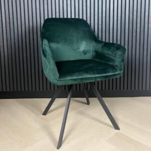 Eetkamerstoel velvet groen
