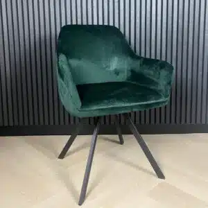 Eetkamerstoel velvet groen