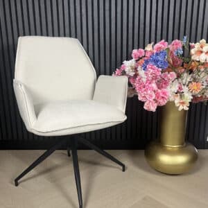 Eetkamerstoel roterend beige
