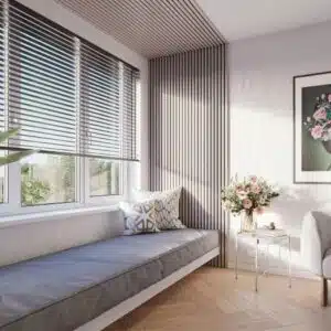 Lattenwand Grijs Eiken